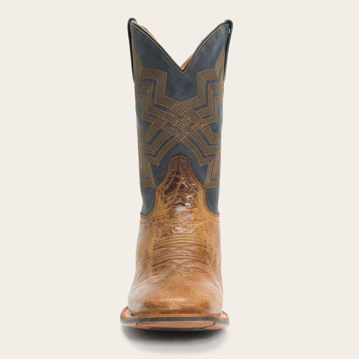 Stetson Goddard Burnished Blue & Brown Leather Boot - Stetson - Flyclothing LLC