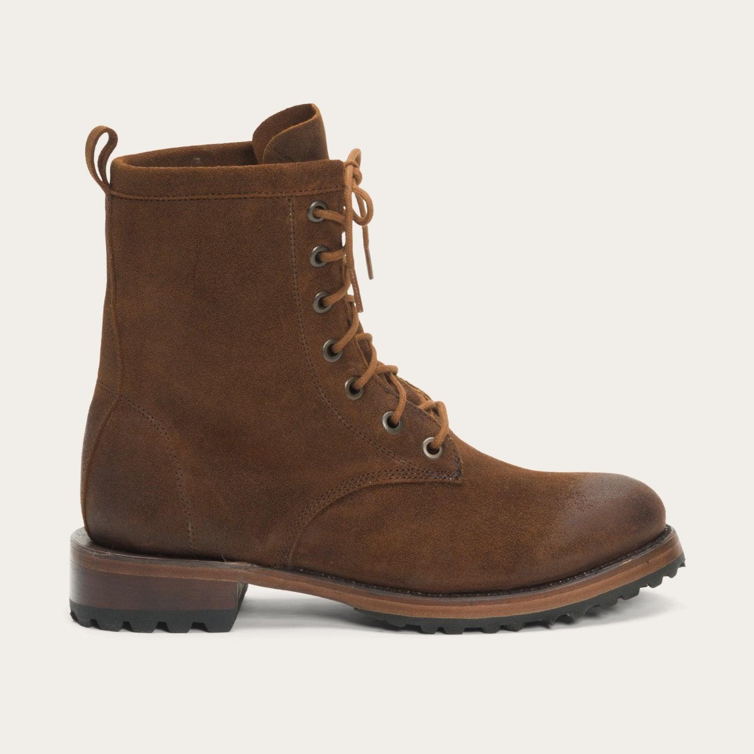Stetson Sam Lace Up Oiled Suede Boot