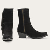 Stetson Halle Suede Fringe Side Zip Boot - Stetson