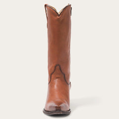 Stetson Austin Leather Cognac Leather Snip Toe Boot - Flyclothing LLC