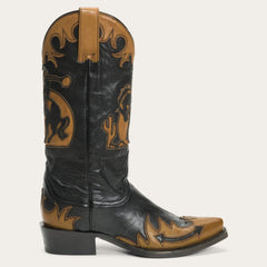 Stetson Faye Cowgirl & Horse Underlay Leather Boot - Flyclothing LLC