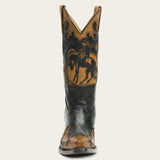 Stetson Faye Cowgirl & Horse Underlay Leather Boot - Stetson - Flyclothing LLC