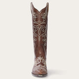 Stetson Adeline Burnished Brown Back Zip Cowboy Boot - Stetson