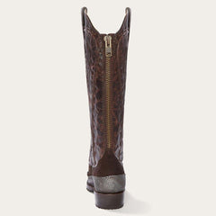 Stetson Dakota Brown Suede & Teju Cowboy Boot