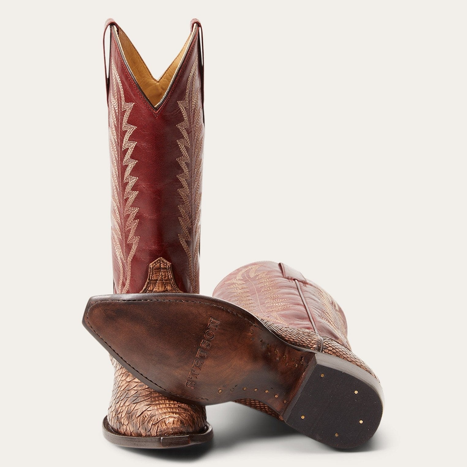 Stetson Ember Python Snip Toe Boot