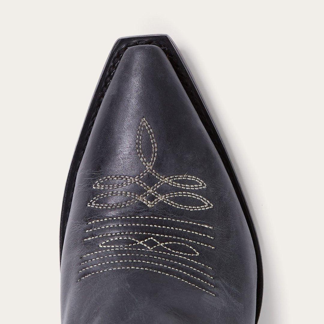 Stetson Black Corded Design Side Zip Cowboy Boot - Flyclothing LLC