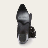 Stetson Black Fringe Over-The-Knee Leather Boot - Stetson - Flyclothing LLC