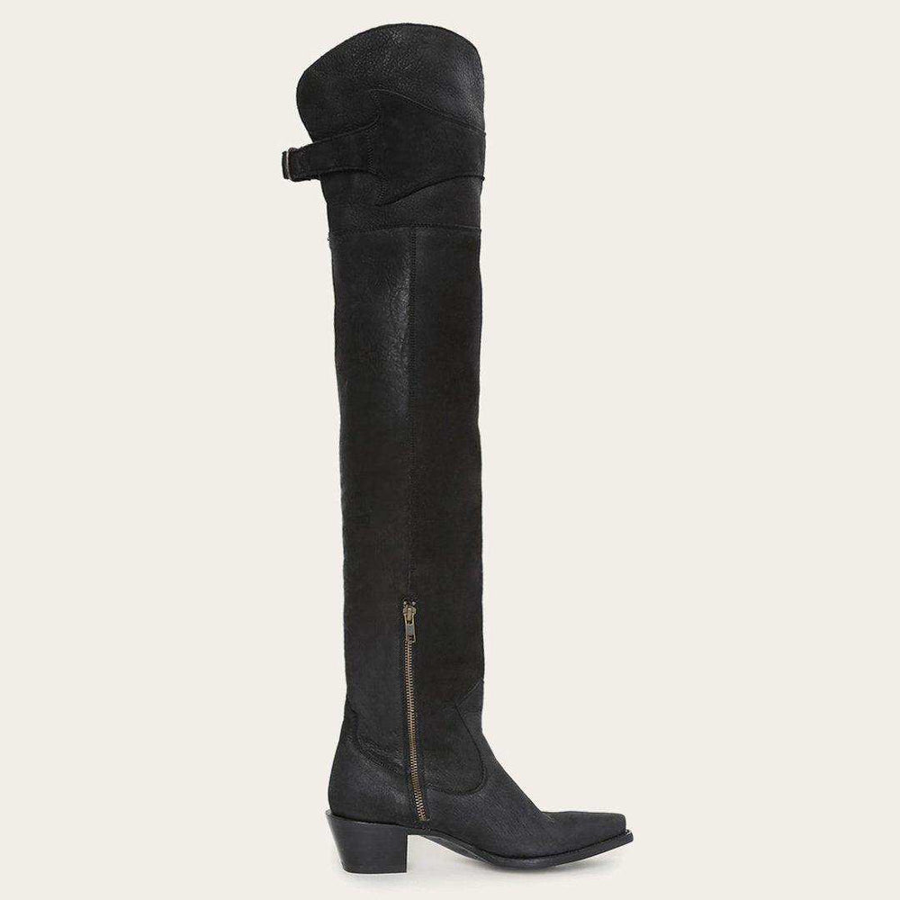 Stetson Black Fringe Over-The-Knee Leather Boot - Stetson - Flyclothing LLC