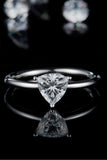 1 Carat Moissanite 925 Sterling Silver Solitaire Ring - Trendsi - Flyclothing LLC