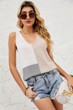Color Block Knit Tank - Trendsi