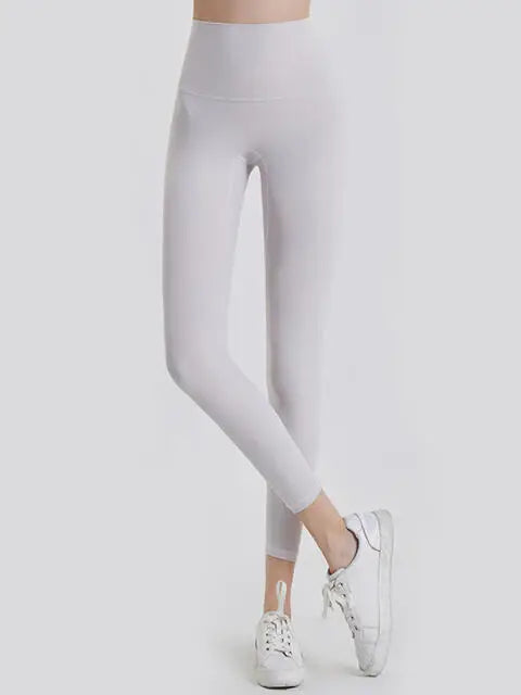 Wide Waistband Sports Leggings - Trendsi - Flyclothing LLC