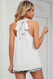 Tied Grecian Neck Tank - Trendsi - Flyclothing LLC