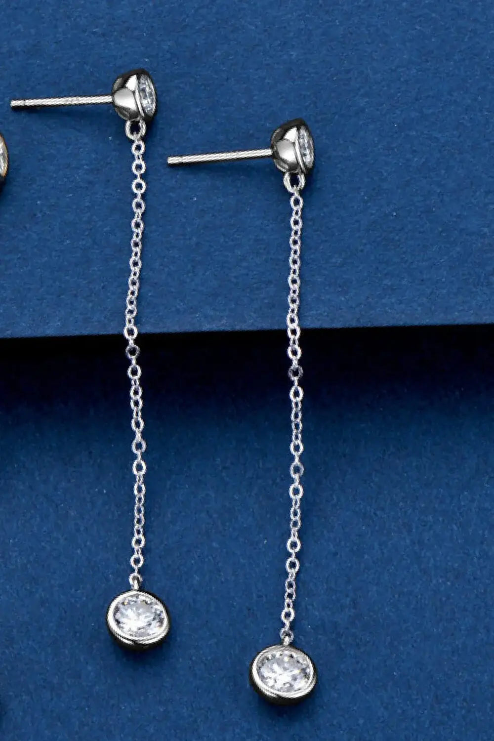 Moissanite Chain Earrings - Trendsi - Flyclothing LLC