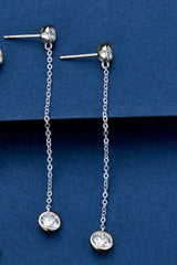 Moissanite Chain Earrings - Trendsi - Flyclothing LLC
