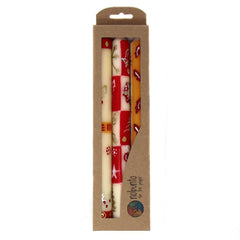 Tall Hand Painted Candles - Three in Box - Kimeta Design - Nobunto - Flyclothing LLC