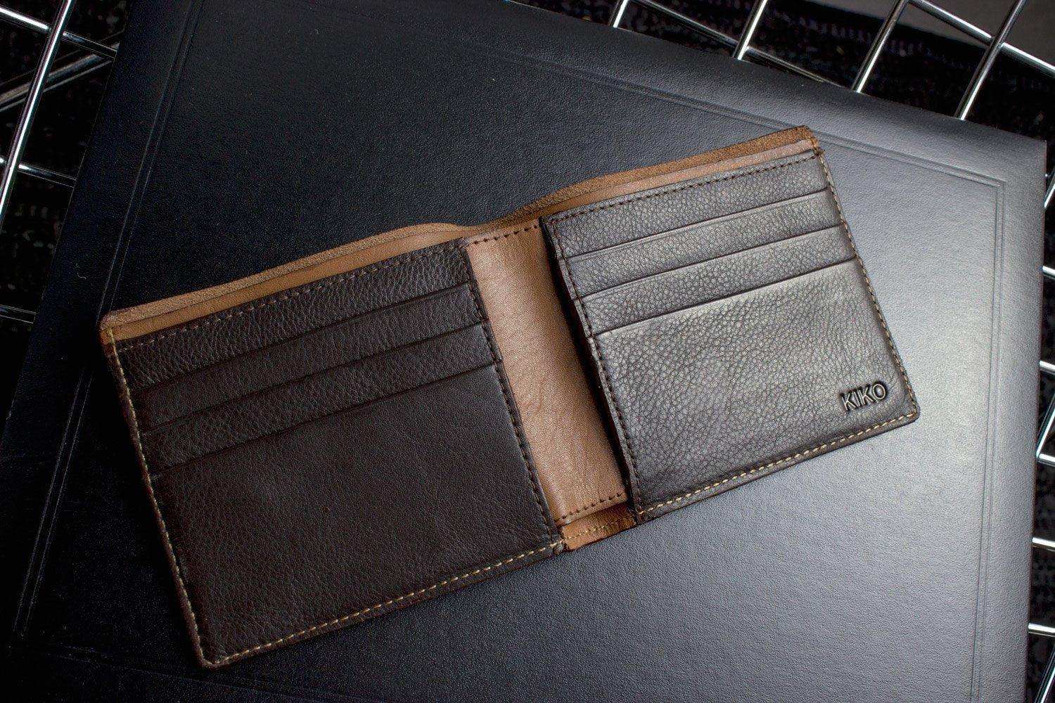 Kiko Leather Double Bifold Wallet - Kiko - Flyclothing LLC