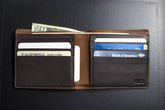 Kiko Leather Double Bifold Wallet - Kiko