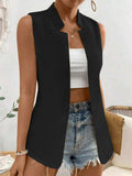 Open Front Longline Vest - Trendsi - Flyclothing LLC