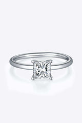1 Carat Moissanite 925 Sterling Silver Solitaire Ring - Trendsi - Flyclothing LLC