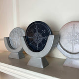 Compass Soapstone Sculpture, Dark Gray Stone - SMOLArt - Flyclothing LLC