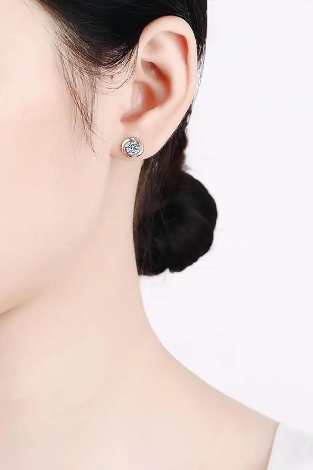 Feeling Fun Moissanite Stud Earrings - Trendsi - Flyclothing LLC