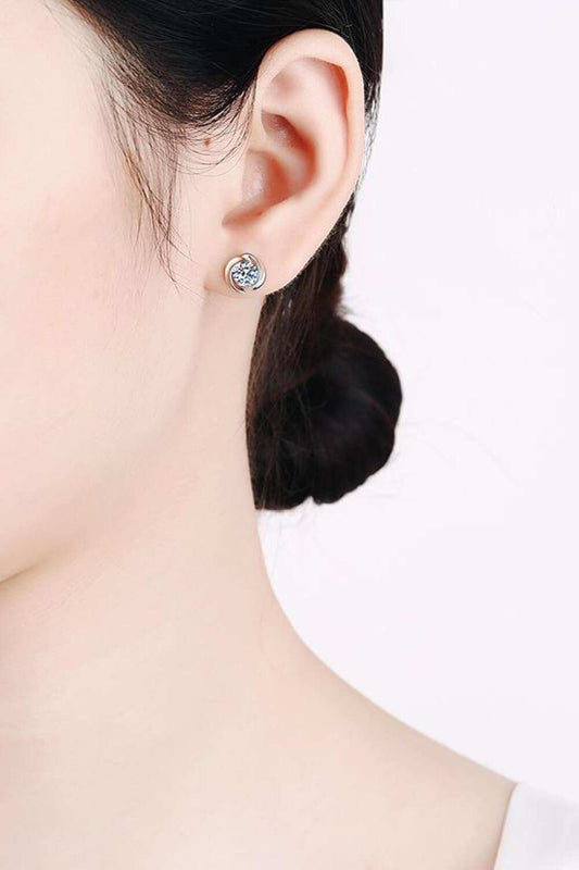 Feeling Fun Moissanite Stud Earrings - Trendsi - Flyclothing LLC