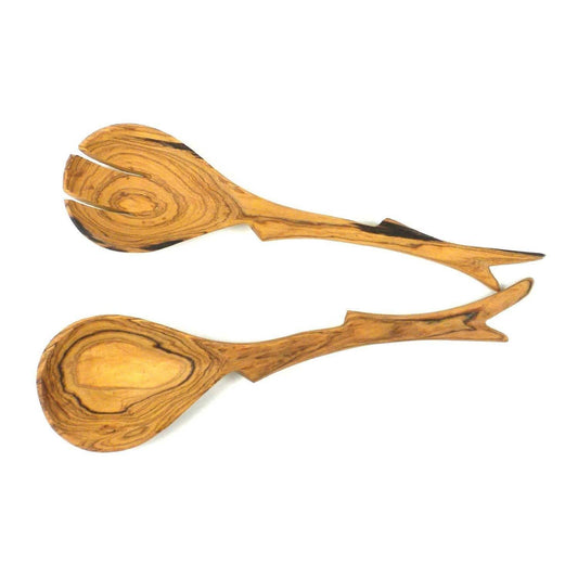10 Inch Twig Salad Servers - Jedando Handicrafts