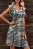 Butterfly Sleeve Round Neck Dress - Trendsi - Flyclothing LLC