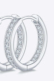 Moissanite 925 Sterling Silver Huggie Earrings - Trendsi - Flyclothing LLC