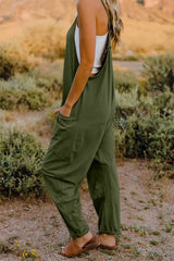 Double Take V-Neck Sleeveless Jumpsuit with Pocket - Trendsi - Flyclothing LLC