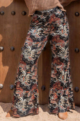 Plus Size Printed Wide Leg Long Pants - Trendsi - Flyclothing LLC
