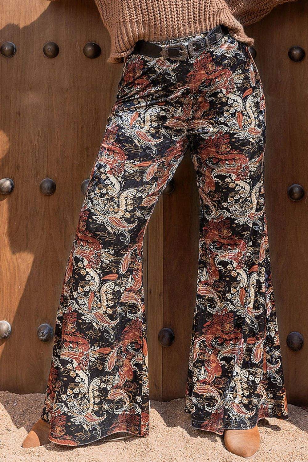 Plus Size Printed Wide Leg Long Pants - Trendsi - Flyclothing LLC