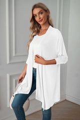 Open Front Long Sleeve Cardigan - Trendsi - Flyclothing LLC
