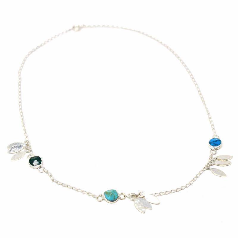 Necklace, Feathers and Turquoise - Artisana