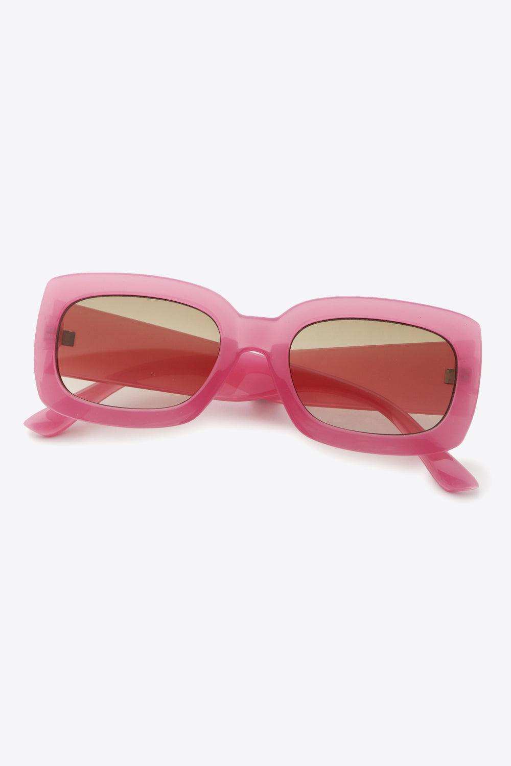 Polycarbonate Frame Rectangle Sunglasses - Trendsi - Flyclothing LLC