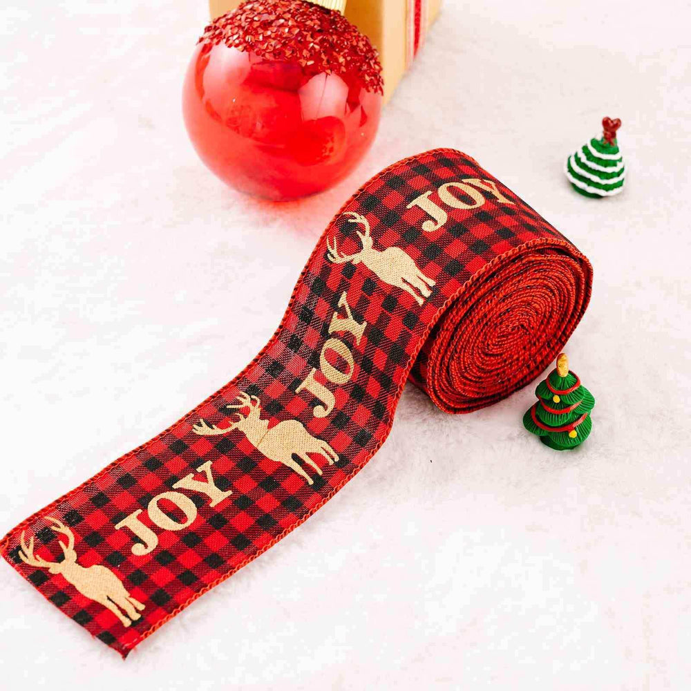 Christmas Polyester Ribbon - Trendsi - Flyclothing LLC