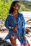 Button-Up Longline Shirt with Breast Pockets - Trendsi - Flyclothing LLC