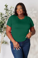 Basic Bae Full Size Round Neck Short Sleeve T-Shirt - Trendsi - Flyclothing LLC
