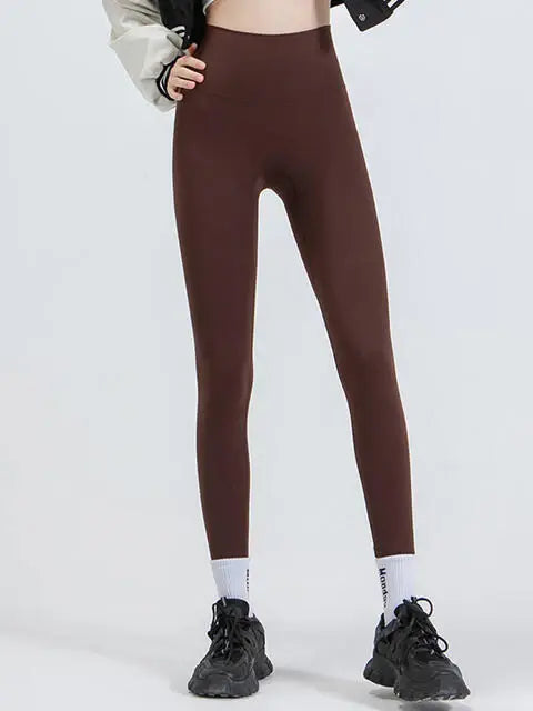 Wide Waistband Sports Leggings - Trendsi - Flyclothing LLC