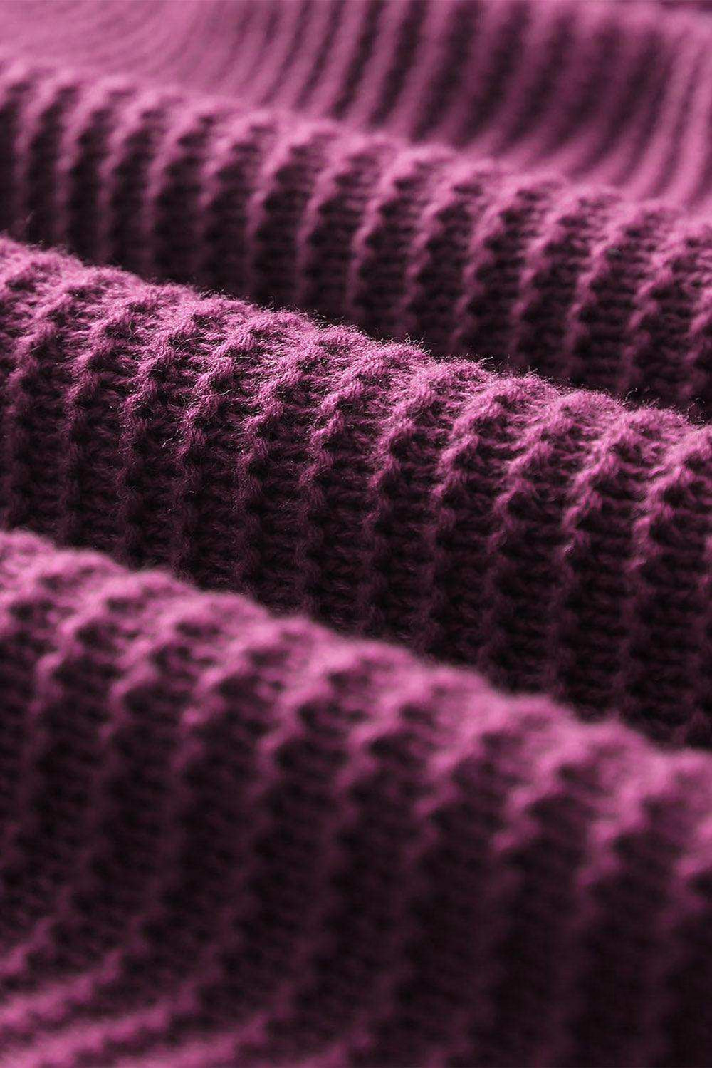 Horizontal Ribbing Fringe Trim Hooded Sweater - Trendsi - Flyclothing LLC