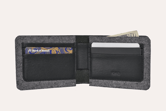Kiko Leather Dual Textured Wallet - Kiko
