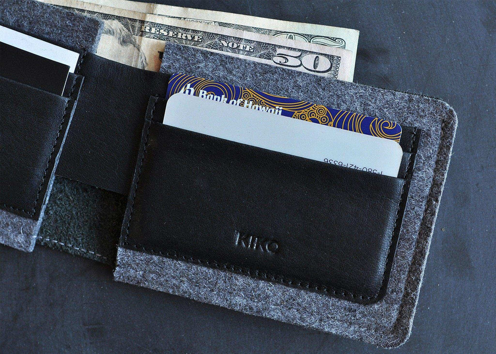 Kiko Leather Dual Textured Wallet - Kiko - Flyclothing LLC