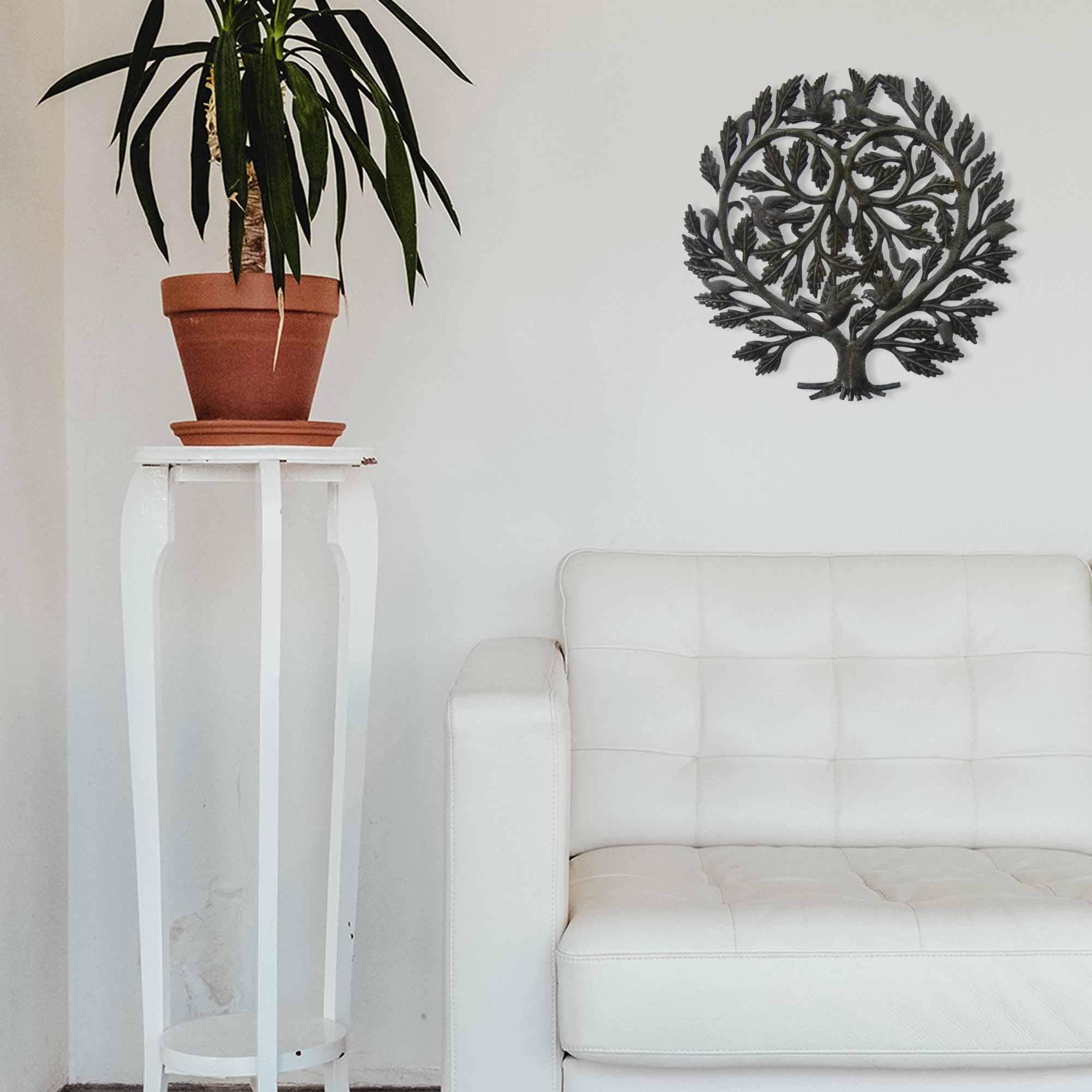 Steel Drum Art - Lovers Heart 24 inch Tree of Life - Croix des Bouquets - Croix des Bouquets - Flyclothing LLC