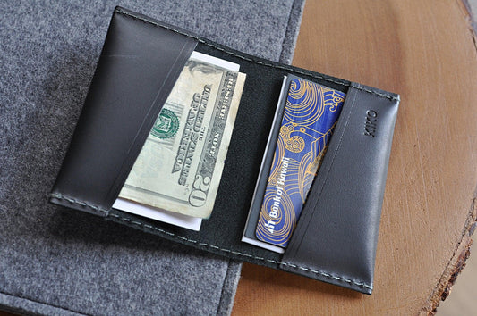 Kiko Leather Two Fold Card Case - Flyclothing LLC