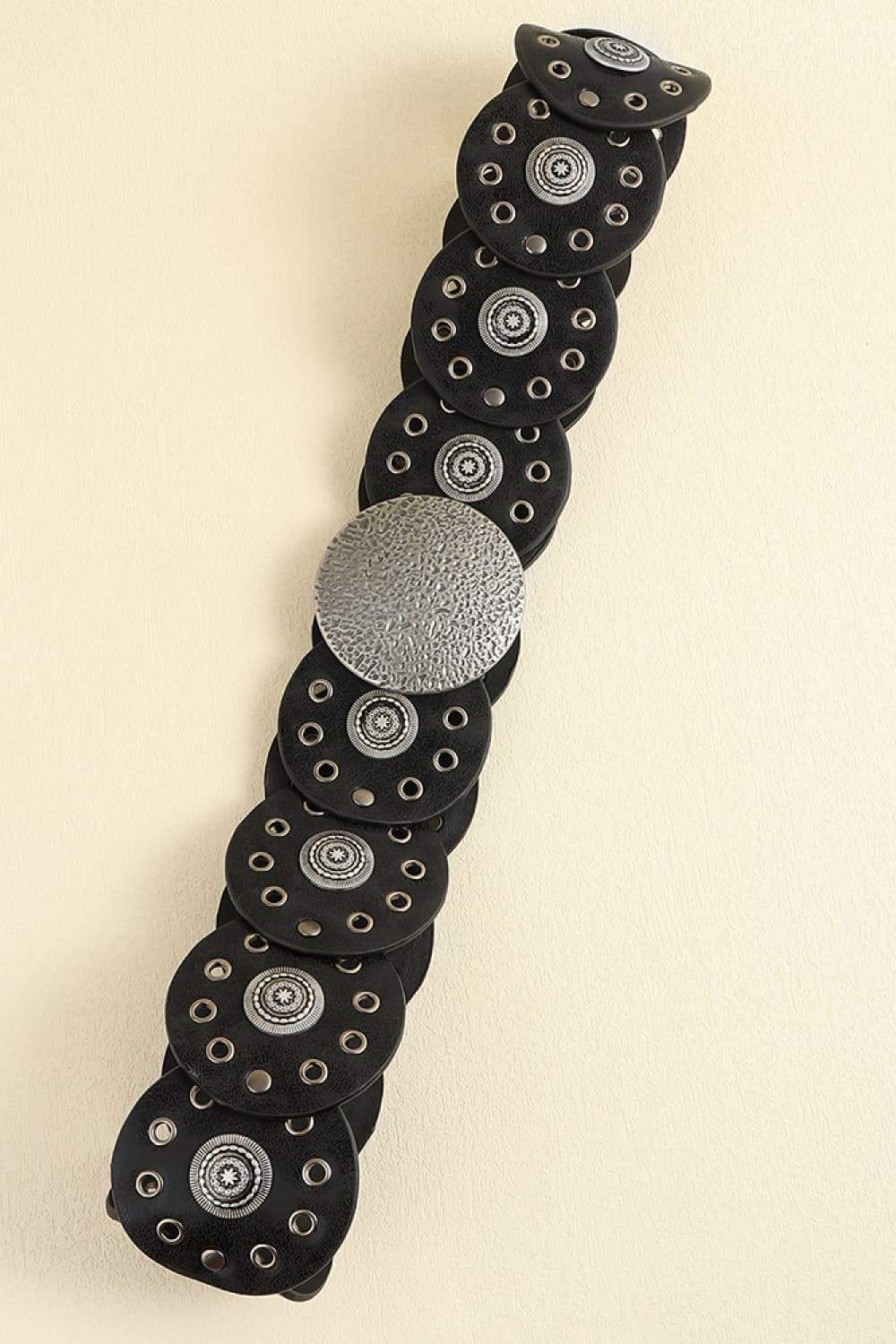 Round Shape PU Leather Belt - Trendsi - Flyclothing LLC