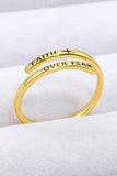 FAITH OVER FEAR Bypass Ring - Trendsi