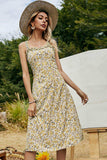 Floral Frill Trim Sleeveless Dress - Trendsi