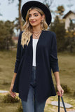 Textured Open Front Long Sleeve Cardigan - Trendsi - Flyclothing LLC