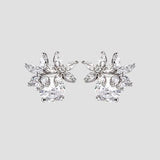 Zircon 925 Sterling Silver Flower Stud Earrings - Flyclothing LLC