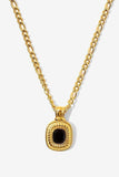18K Gold Plated Inlaid Rhinestone Pendant Necklace - Trendsi - Flyclothing LLC